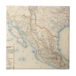 Map Mexico en Texas Tegeltje
