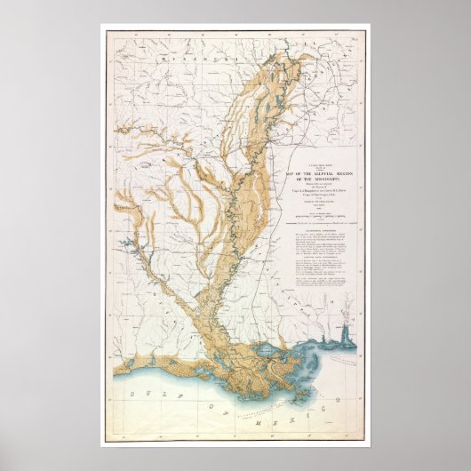 MAP: MISSISSIPPI RIVER, 1861 POSTER (Voorkant)