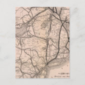 Map Montreal en Boston Air Line Briefkaart (Voorkant)