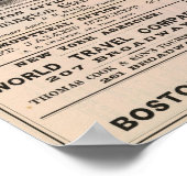 Map Montreal en Boston Air Line Poster (Hoek)