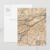 Map New York Central en Hudson River Railroad Briefkaart (Voorkant / Achterkant)