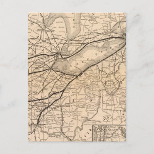 Map New York Central en Hudson River Railroad Briefkaart