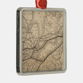 Map New York Central en Hudson River Railroad Metalen Ornament (Rechts)