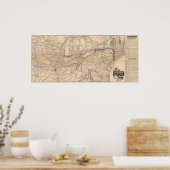 Map New York Central en Hudson River Railroad Poster (Keuken)