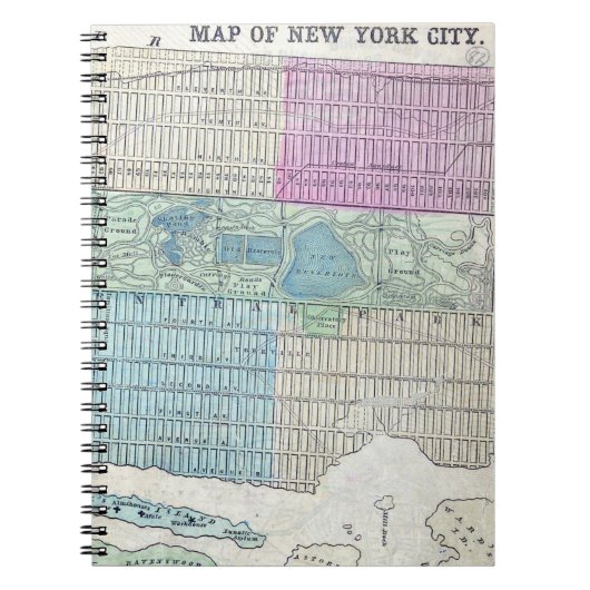 Map New York City Central Park Notitieboek (Voorkant)
