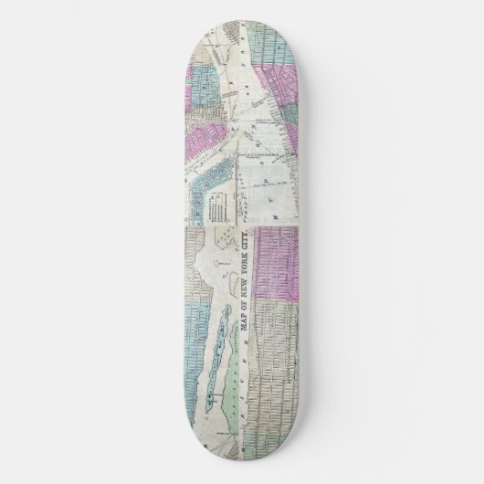 Map New York City Central Park Persoonlijk Skateboard (Voorkant)