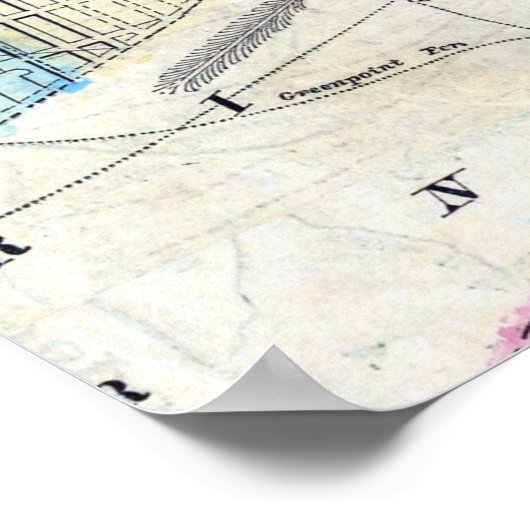 Map New York City Central Park Poster (Hoek)