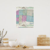 Map New York City Central Park Poster (Keuken)