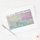 Map New York City Central Park Rechthoekige Sticker (Envelop)