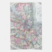 Map New York City Theedoek (Verticaal)