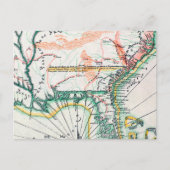 Map: North America, 1742 Briefkaart (Voorkant)