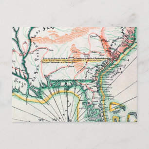 Map: North America, 1742 Briefkaart