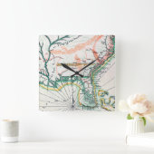 Map: North America, 1742 Vierkante Klok (Huis)