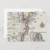 Map: North America, C1700 Briefkaart (Voorkant / Achterkant)