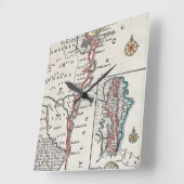 Map: North America, C1700 Vierkante Klok (Hoek)