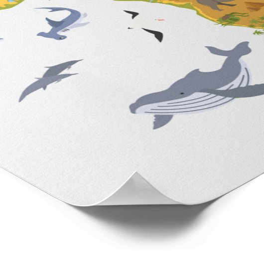 Map of Africa | Flora & Fauna Poster (Hoek)