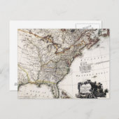 MAP OF AMERICA, 1809 BRIEFKAART (Voorkant / Achterkant)