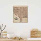 Map of Anoka County, Minnesota Poster (Keuken)