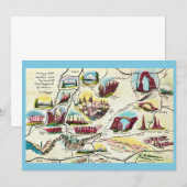 Map of Arizona Utah Landmarks Flat Card (Voorkant / Achterkant)