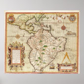 Map of Central and South America Poster (Voorkant)