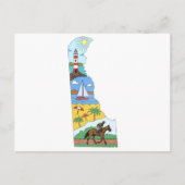 Map Of Delaware Sea Beach National Parks Briefkaart (Voorkant)