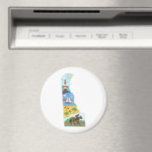 Map Of Delaware Sea Beach National Parks Magneet (Insitu (Vaatwasser))