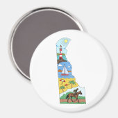 Map Of Delaware Sea Beach National Parks Magneet (Voorkant / Achterkant)