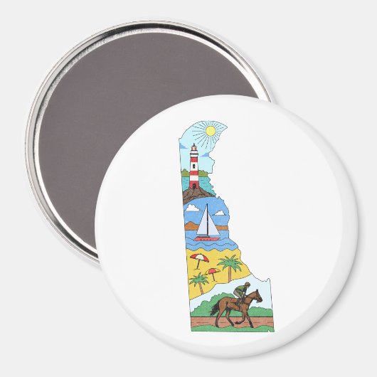 Map Of Delaware Sea Beach National Parks Magneet (Voorkant / Achterkant)