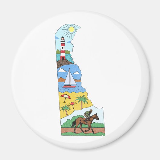 Map Of Delaware Sea Beach National Parks Magneet (Voorkant)