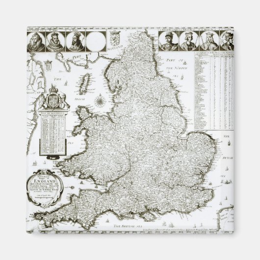 Map of England and Wales, 1644 Magneet (Voorkant)