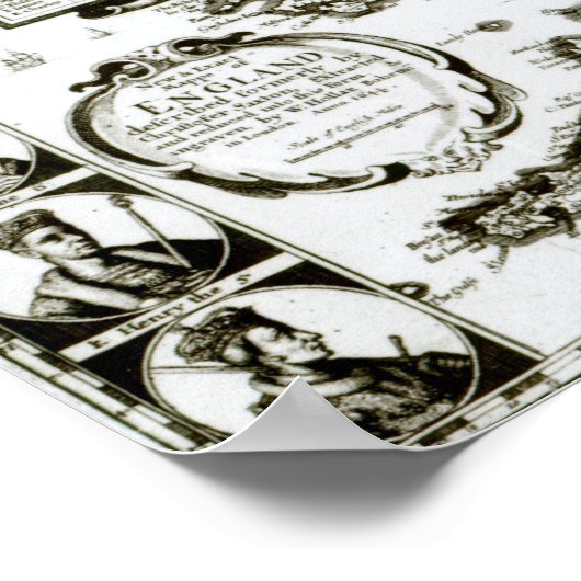 Map of England and Wales, 1644 Poster (Hoek)