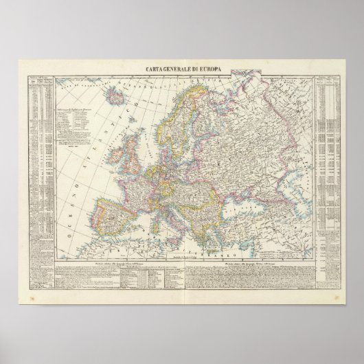 Map of Europe 2 Poster (Voorkant)