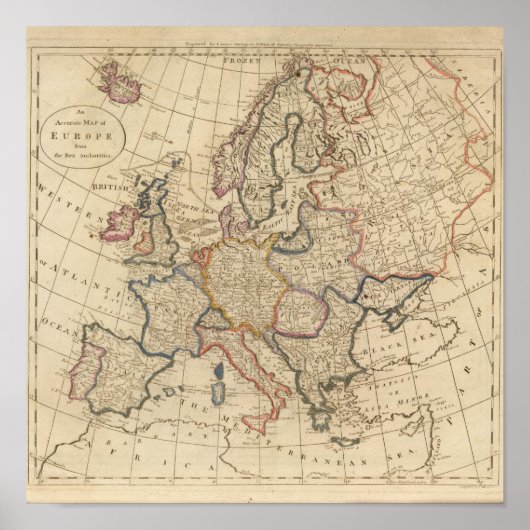 Map of Europe 2 Poster (Voorkant)
