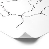 Map of Europe Blank Outline Poster (Hoek)