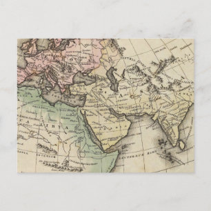map of Europe, Northern Africa and Southeast Asia Briefkaart
