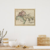 map of Europe, Northern Africa and Southeast Asia Poster (Keuken)