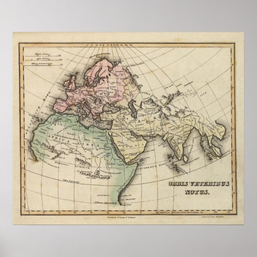 map of Europe, Northern Africa and Southeast Asia Poster (Voorkant)