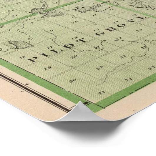 Map of Faribault County, Minnesota Poster (Hoek)