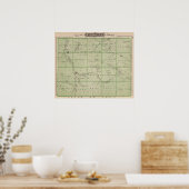 Map of Faribault County, Minnesota Poster (Keuken)