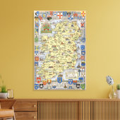 Map of Historical Canvas Afdruk (Insitu (Woonkamer))