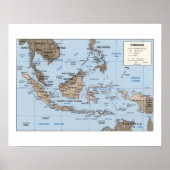 Map of Indonesia Poster (Voorkant)