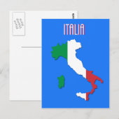 Map of Italy postcard Briefkaart (Voorkant / Achterkant)