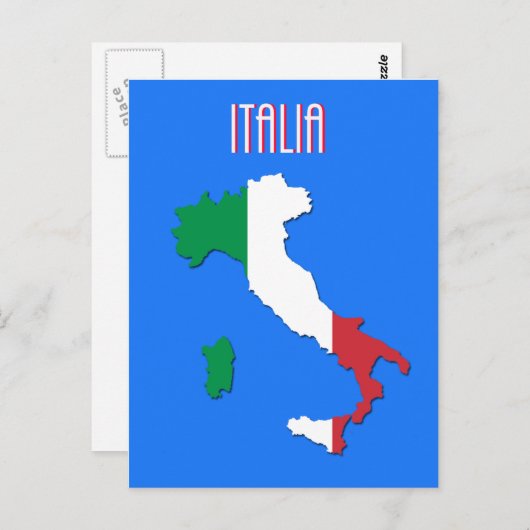 Map of Italy postcard Briefkaart (Voorkant / Achterkant)
