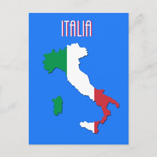 Map of Italy postcard Briefkaart (Voorkant)