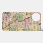Map of Juneau and Adams counties Case-Mate iPhone Case (Achterkant (horizontaal))