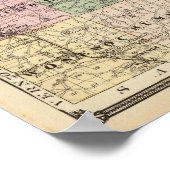 Map of Juneau and Adams counties Poster (Hoek)