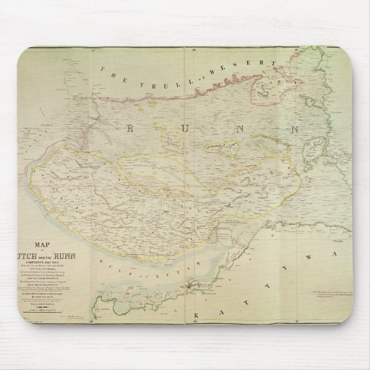 Map of Kutch and Runn, India, 1854 Muismat (Voorkant)