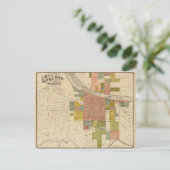 Map of Little Rock and Argenta, Arkansas (1888) Briefkaart (Staand voorkant)