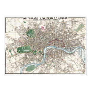 Map of London England Poster