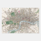  Map of London England Poster Inpakpapier Vel (Voorkant 2)